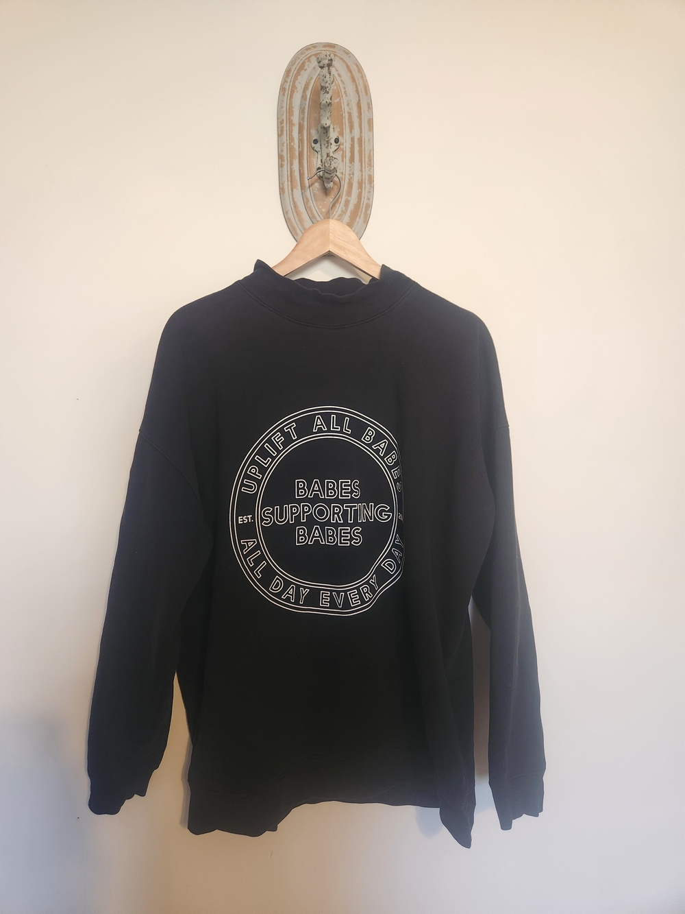 Brunette The Label Black Crewneck Sweatshirt